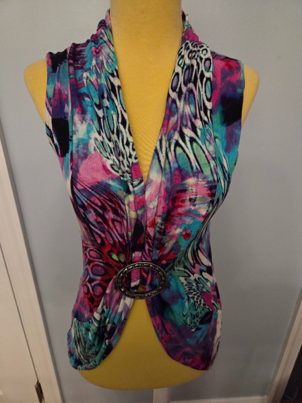 Mandee Open Split Front Top